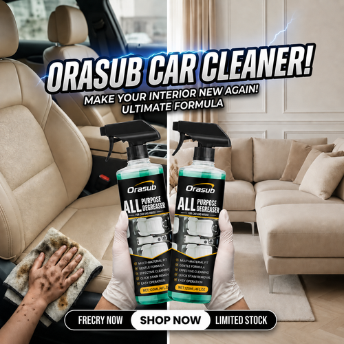 Multipurpose Foam Cleaner Spray - Heavy Duty Stain Remover for Car Interiors & Home Surfaces