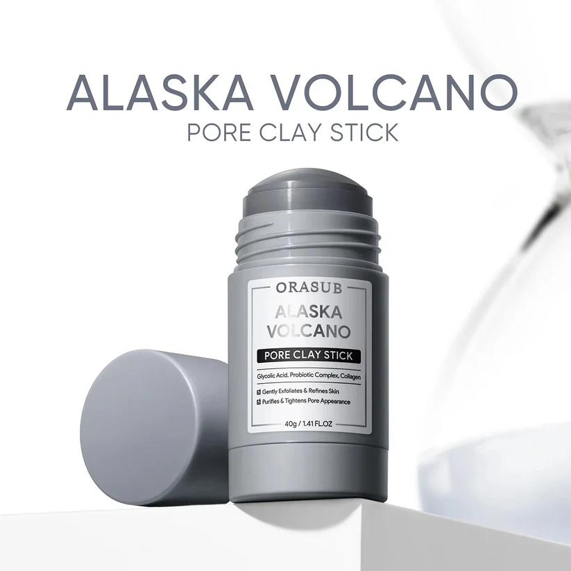🔥 Last day! 60% ORASUB Alaska Volcano Pore Clay Stick Cleansing Blackhead Remover Face Mask Stick