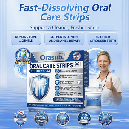 Orasub® Fast-Dissolving Oral Care Strips A Simple Daily Strip to Support a Fresher, Cleaner, Smoother-Feeling Smile