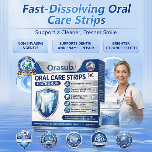 Orasub® Fast-Dissolving Oral Care Strips A Simple Daily Strip to Support a Fresher, Cleaner, Smoother-Feeling Smile