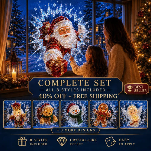 🎄 ✨Limited-Time Christmas Window Decals — 3D Shattered-Glass Effect