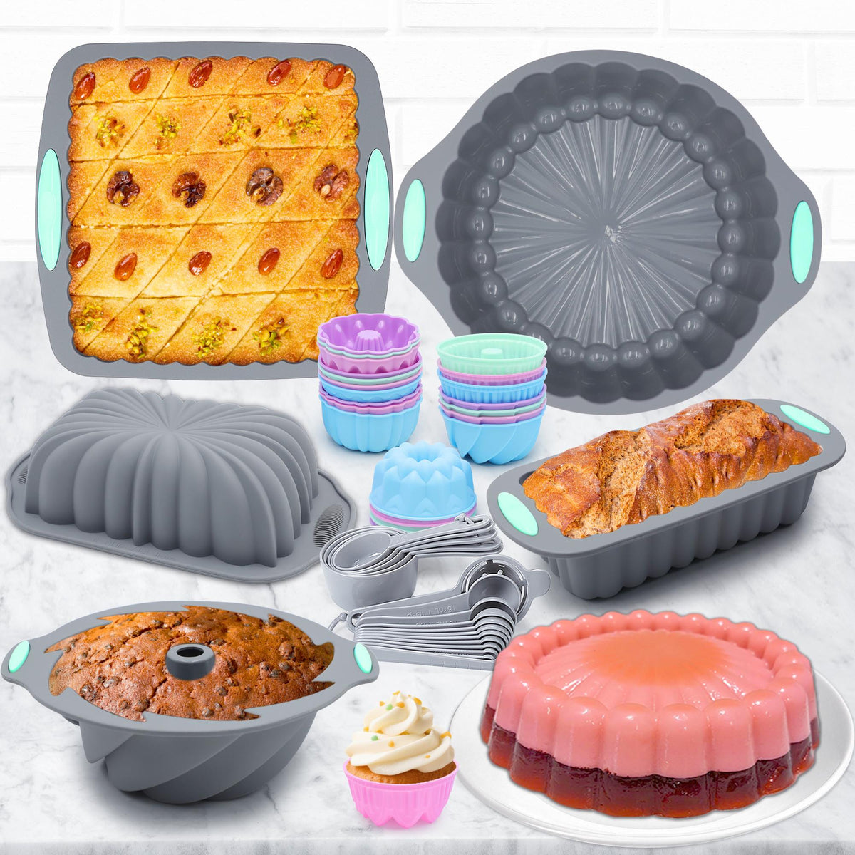 🔥25/46/71-Piece Silicone Baking Set