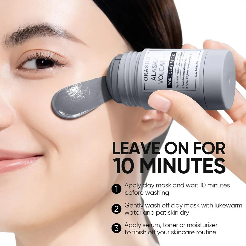 🔥 Last day! 60% ORASUB Alaska Volcano Pore Clay Stick Cleansing Blackhead Remover Face Mask Stick