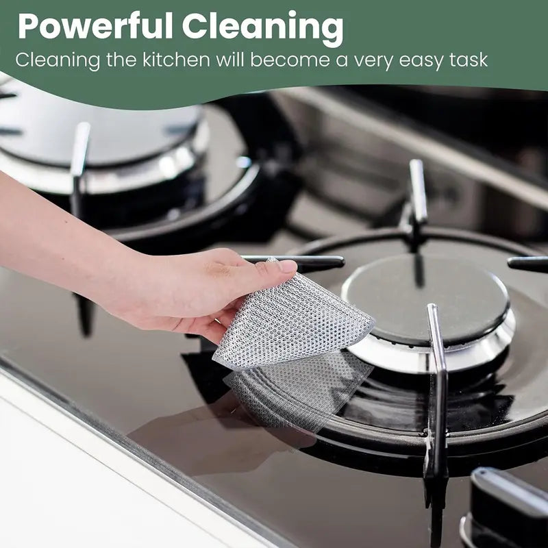 🔥12-Pack Double-Layer Metal Mesh Dish Cloths