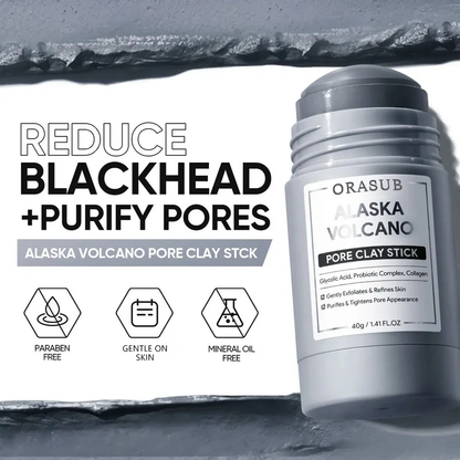 🔥 Last day! 60% ORASUB Alaska Volcano Pore Clay Stick Cleansing Blackhead Remover Face Mask Stick