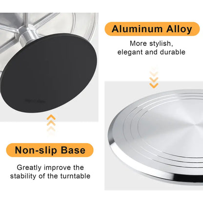✨UTEN 12-Inch 360° Rotating Aluminum Cake Turntable Decorating Kit