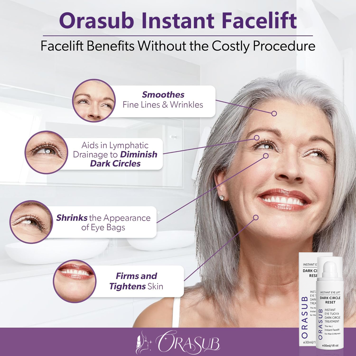 🔥LAST DAY 60% OFF!!ORASUB miracle peptide Instant Facelift Anti Aging Eye Serum