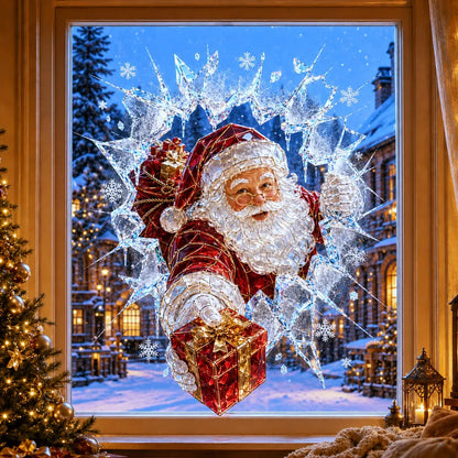 🎄 ✨Limited-Time Christmas Window Decals — 3D Shattered-Glass Effect