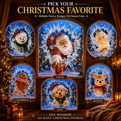 🎄 ✨Limited-Time Christmas Window Decals — 3D Shattered-Glass Effect