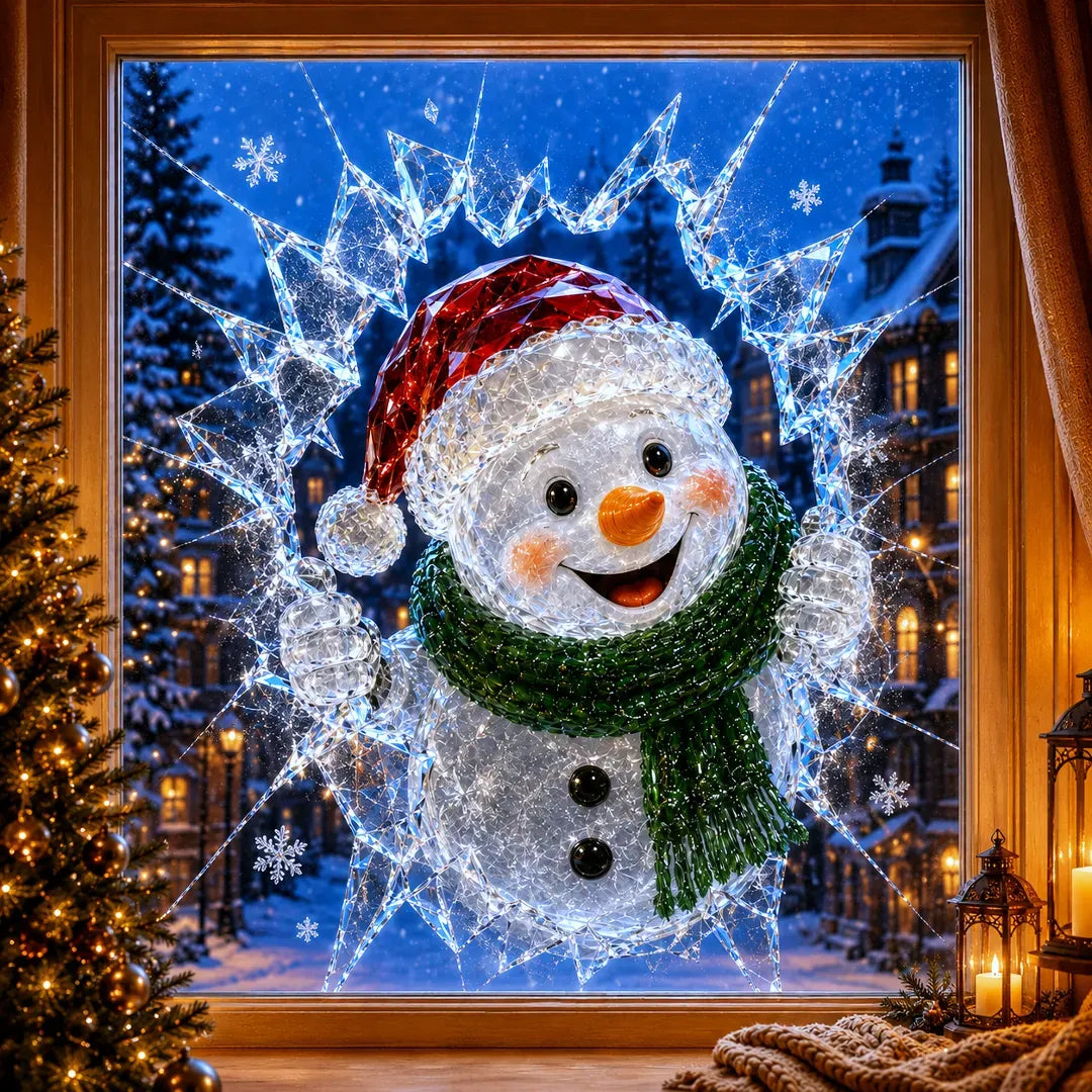 🎄 ✨Limited-Time Christmas Window Decals — 3D Shattered-Glass Effect