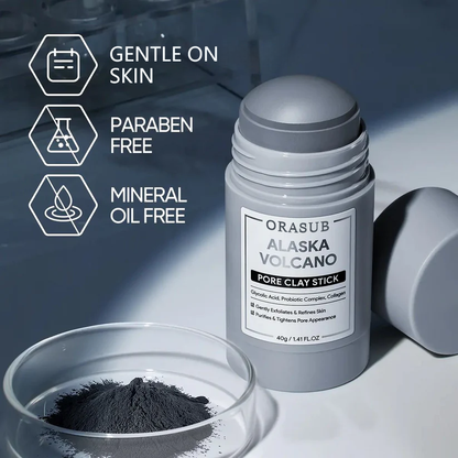 🔥 Last day! 60% ORASUB Alaska Volcano Pore Clay Stick Cleansing Blackhead Remover Face Mask Stick