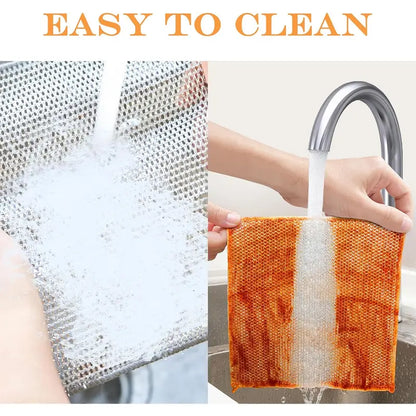 🔥12-Pack Double-Layer Metal Mesh Dish Cloths