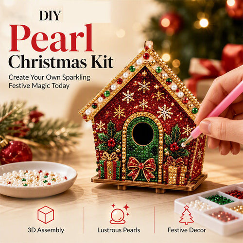 🎄✨ DIY 3D Pearl Christmas Art Kit – Handmade Festive Decoration with 6 Holiday Designs