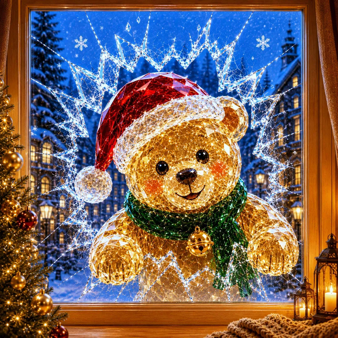🎄 ✨Limited-Time Christmas Window Decals — 3D Shattered-Glass Effect