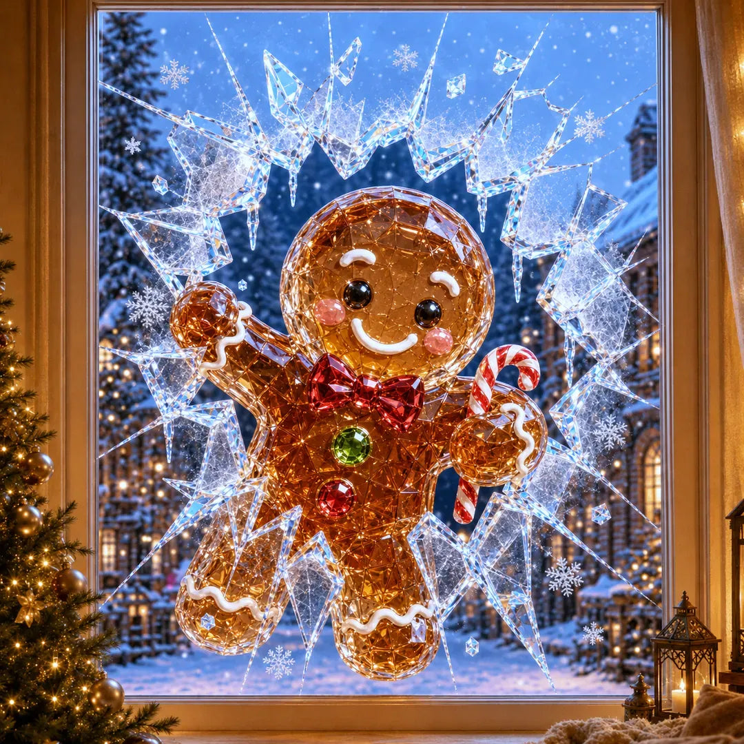 🎄 ✨Limited-Time Christmas Window Decals — 3D Shattered-Glass Effect