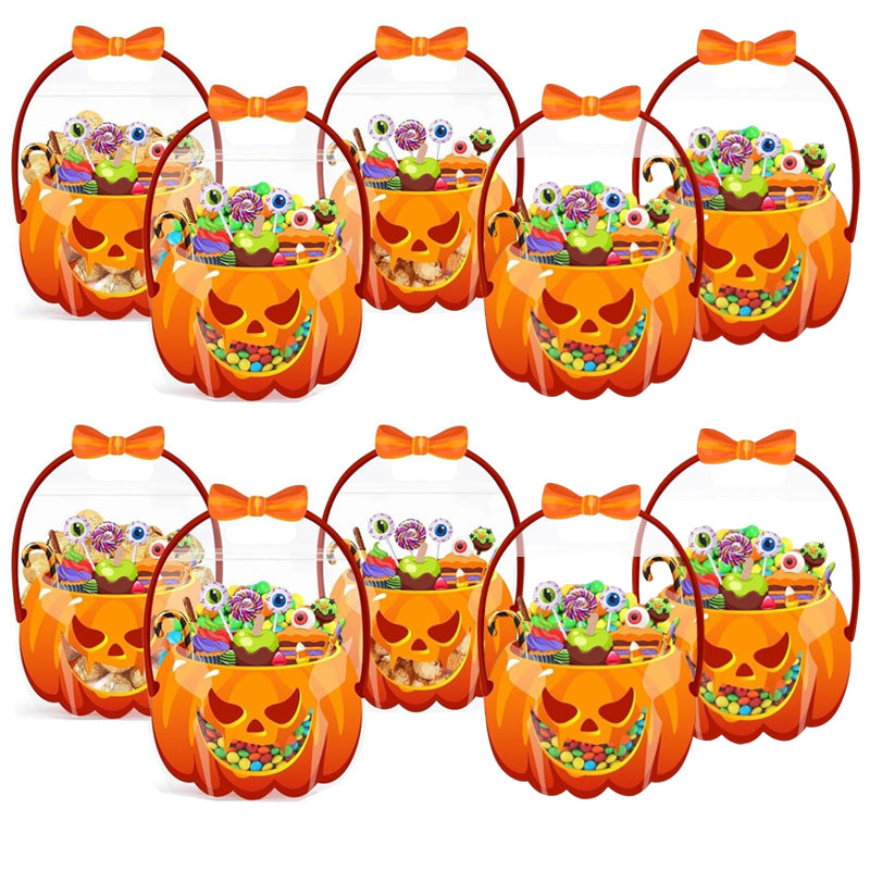 📢📢40% OFF !! ⏰Halloween Transparent Pumpkin Favor Bags