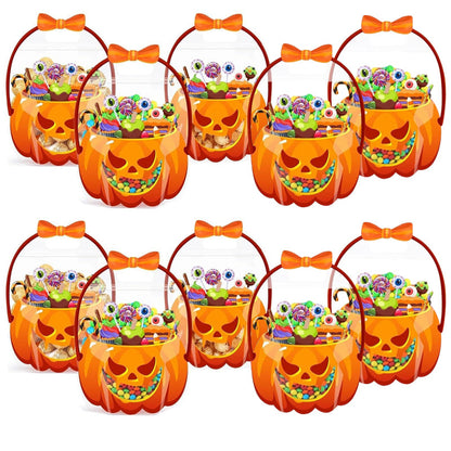 📢📢40% OFF !! ⏰Halloween Transparent Pumpkin Favor Bags