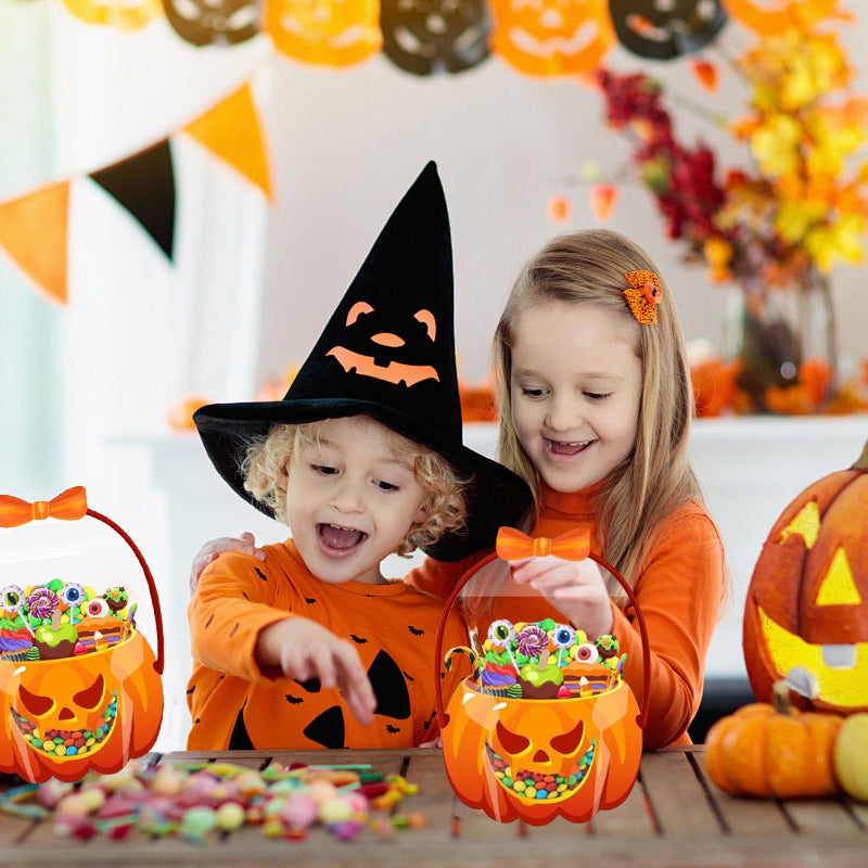 📢📢40% OFF !! ⏰Halloween Transparent Pumpkin Favor Bags